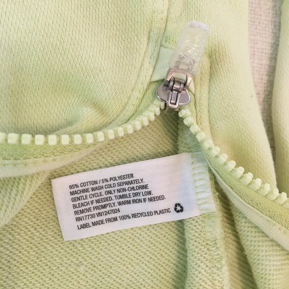 JoyLab Zip Slit Hem Tie Dye Lemon-Lime Lightweight Sweatshirt Size L - Picture 4 of 6